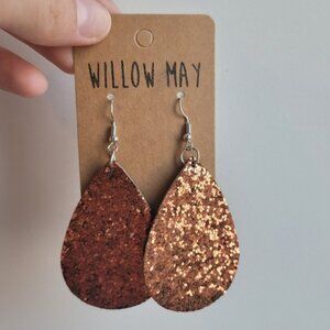 Willow May Bronze Brown Glitter Earrings